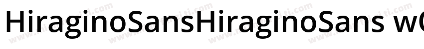 HiraginoSansHiraginoSans wO字体转换